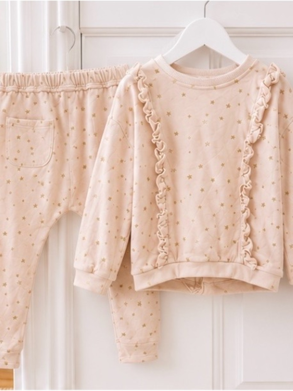 Oh Baby! Millie Ruffle Boxy Sweatshirt- Star Print- Sz. 6-7